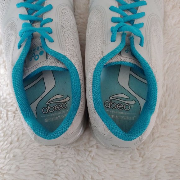 ABEO AEROSYSTEM ASTRA LT GREY AND TEAL SHOES SIZE 9.5 - Picture 7 of 9